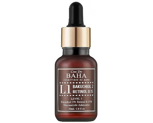 Siero al 2% di bakuchiol e 0.15% di retinolo L1 Cos de Baha