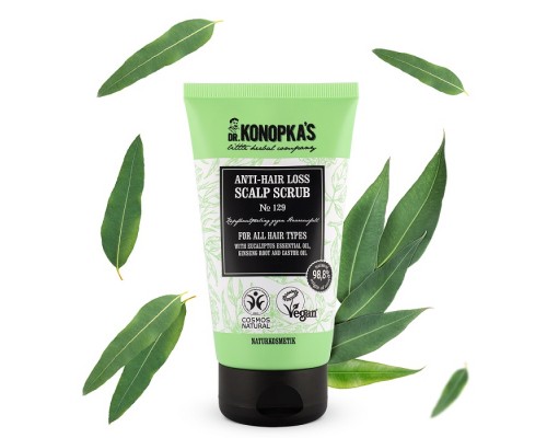 Scrub per il cuoio capelluto contro la caduta dei capelli №129 per tutti i tipi di capelli Dr. Konopka´s