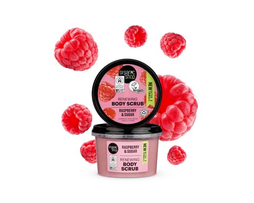 Малиновый крем-скраб для тела Organic Shop