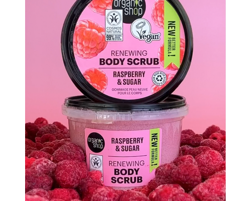 Малиновый крем-скраб для тела Organic Shop